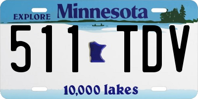 MN license plate 511TDV