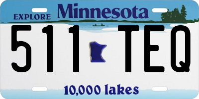 MN license plate 511TEQ