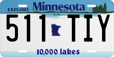 MN license plate 511TIY