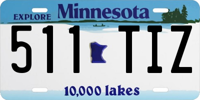 MN license plate 511TIZ