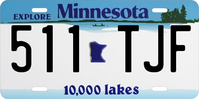MN license plate 511TJF