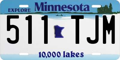 MN license plate 511TJM