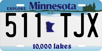 MN license plate 511TJX
