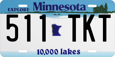 MN license plate 511TKT