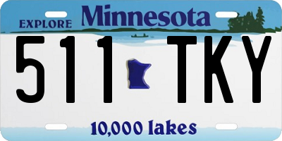 MN license plate 511TKY