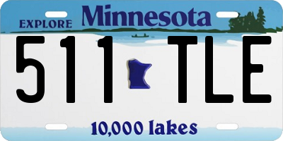 MN license plate 511TLE