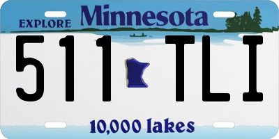 MN license plate 511TLI