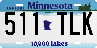 MN license plate 511TLK