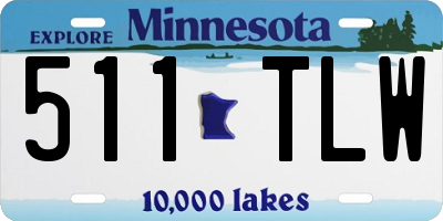 MN license plate 511TLW