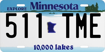 MN license plate 511TME