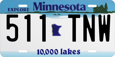 MN license plate 511TNW