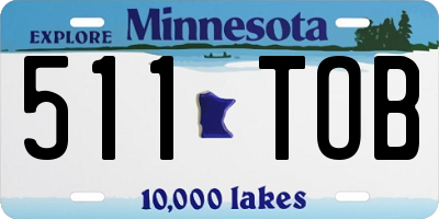 MN license plate 511TOB