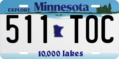 MN license plate 511TOC