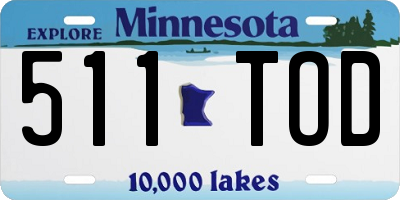 MN license plate 511TOD