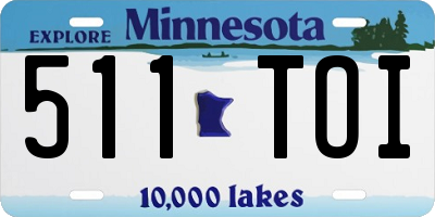MN license plate 511TOI