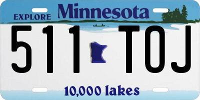 MN license plate 511TOJ