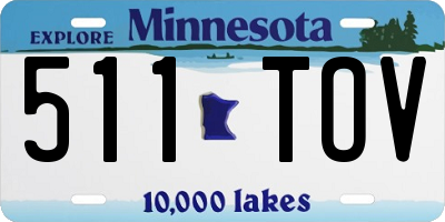 MN license plate 511TOV