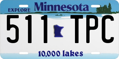 MN license plate 511TPC