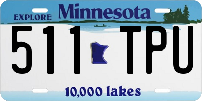 MN license plate 511TPU