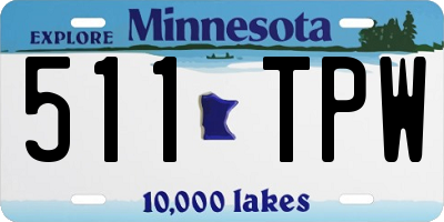 MN license plate 511TPW