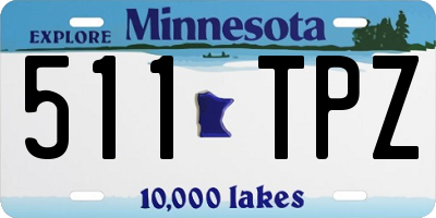MN license plate 511TPZ