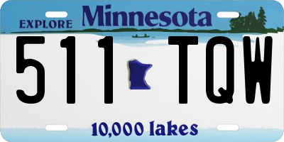 MN license plate 511TQW