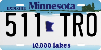 MN license plate 511TRO