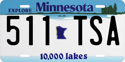 MN license plate 511TSA