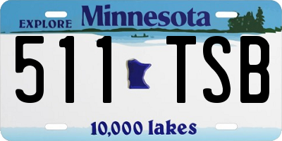 MN license plate 511TSB