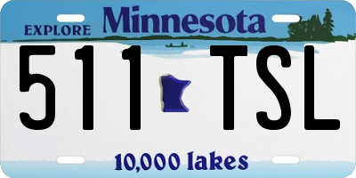 MN license plate 511TSL