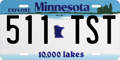 MN license plate 511TST