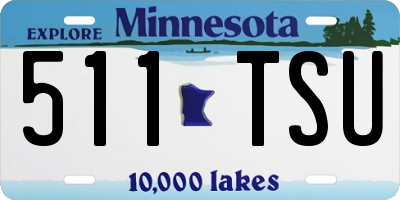 MN license plate 511TSU