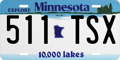 MN license plate 511TSX