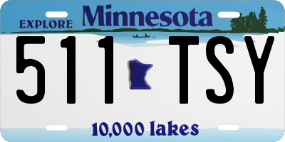 MN license plate 511TSY