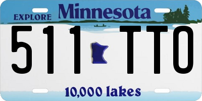 MN license plate 511TTO
