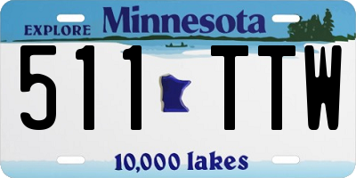 MN license plate 511TTW