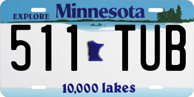 MN license plate 511TUB