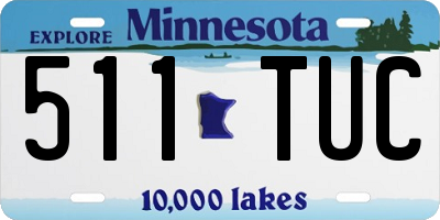 MN license plate 511TUC
