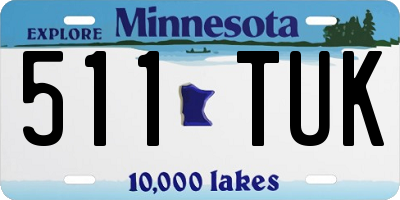 MN license plate 511TUK