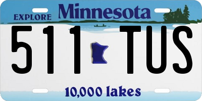MN license plate 511TUS