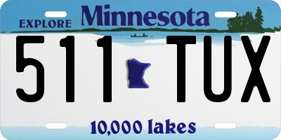 MN license plate 511TUX