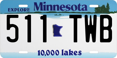 MN license plate 511TWB