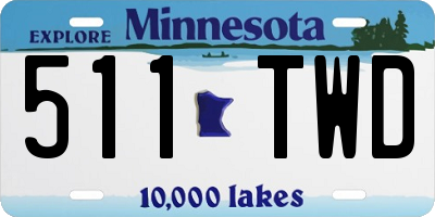 MN license plate 511TWD