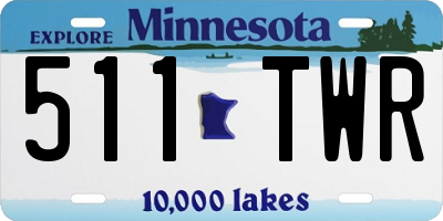MN license plate 511TWR