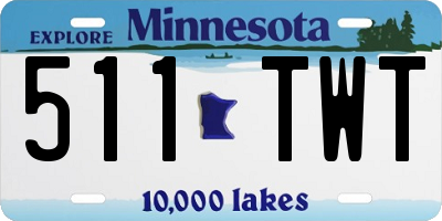 MN license plate 511TWT