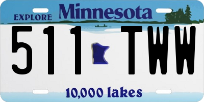 MN license plate 511TWW