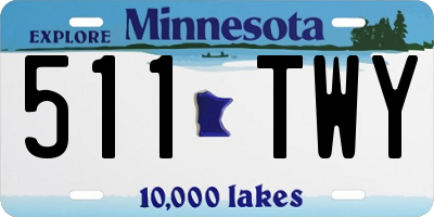 MN license plate 511TWY