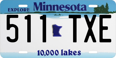 MN license plate 511TXE