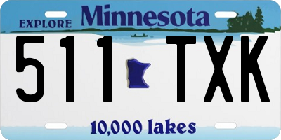 MN license plate 511TXK