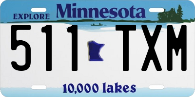 MN license plate 511TXM